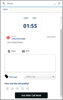 Logging a call against a Salesforce record